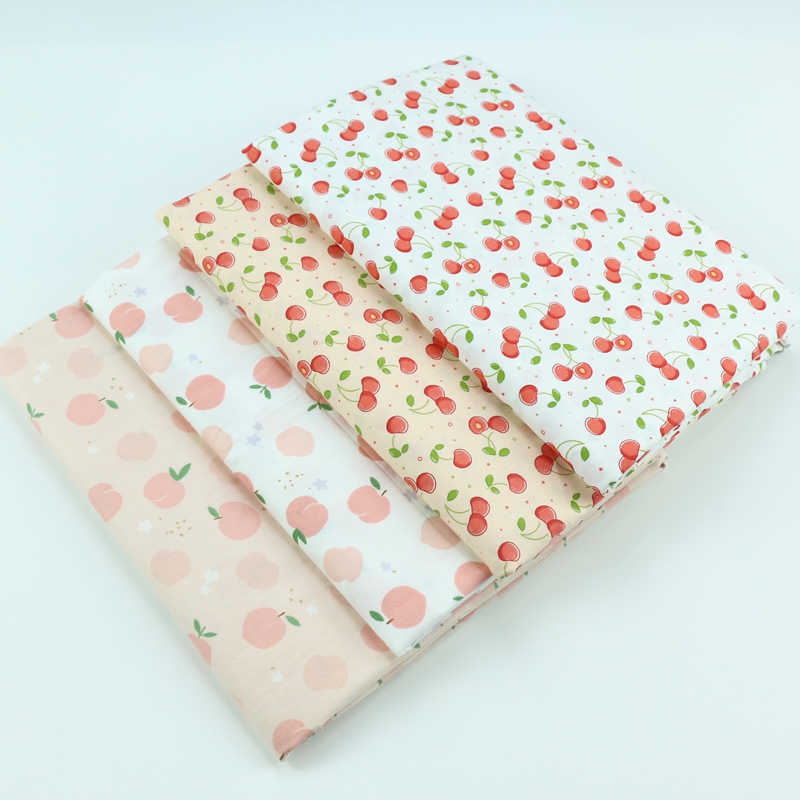 Baby Clothing Quilt - Tecido estampado de algodão pêssego frutas
