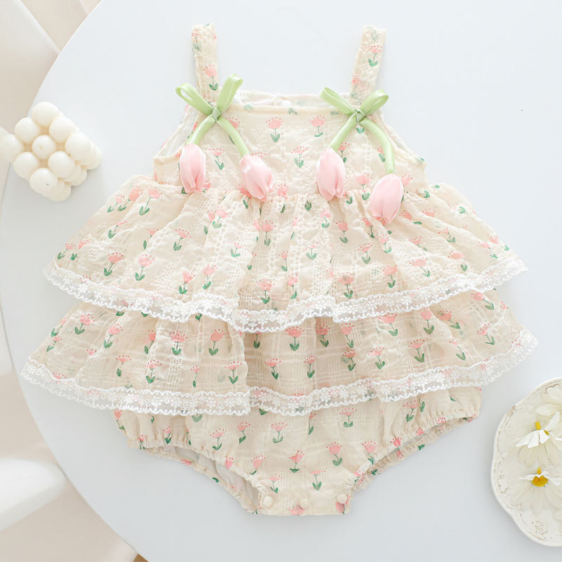 Baby Clothing Brands - Macacão de Verão para Bebê Menina