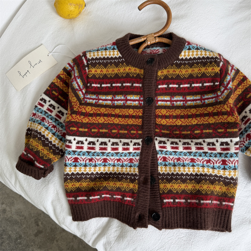 Knit Cardigan Infant - Suéter Infantil 2026 Outono Novo Suéter