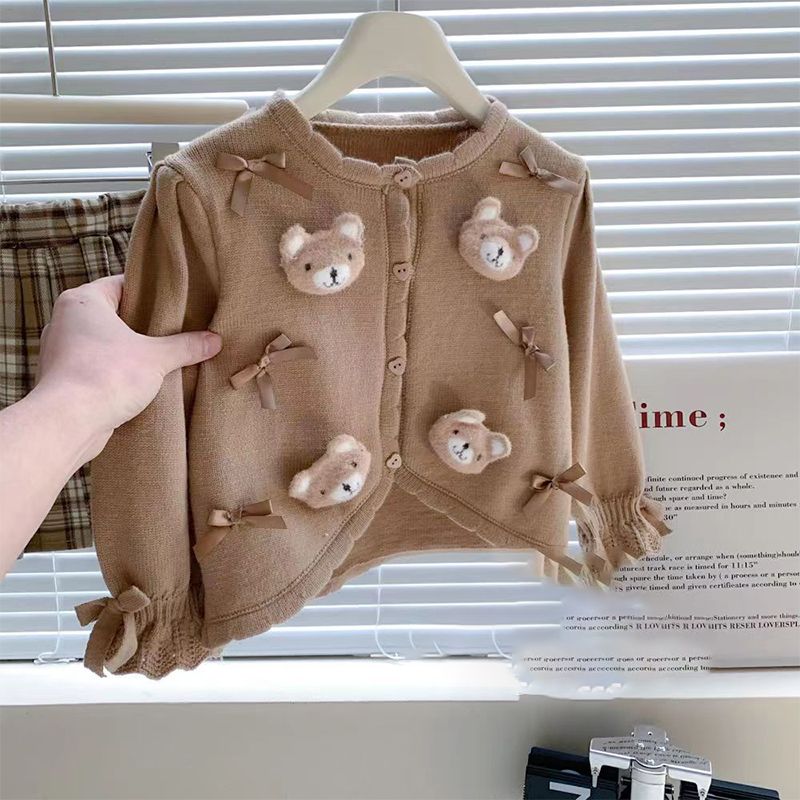 Knit Cardigan Infant - Cardigan de malha com estampa floral
