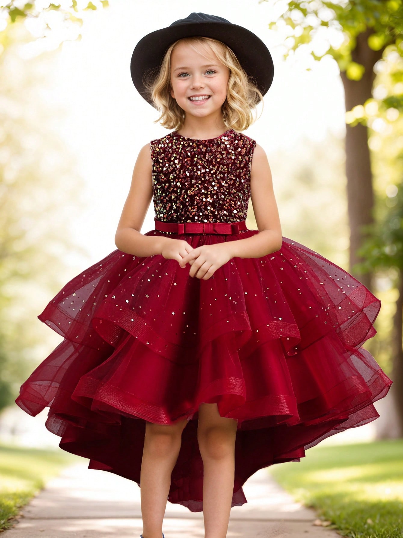 Vestido de Princesa Floral com - Baby Clothing Discount avaliação e preço