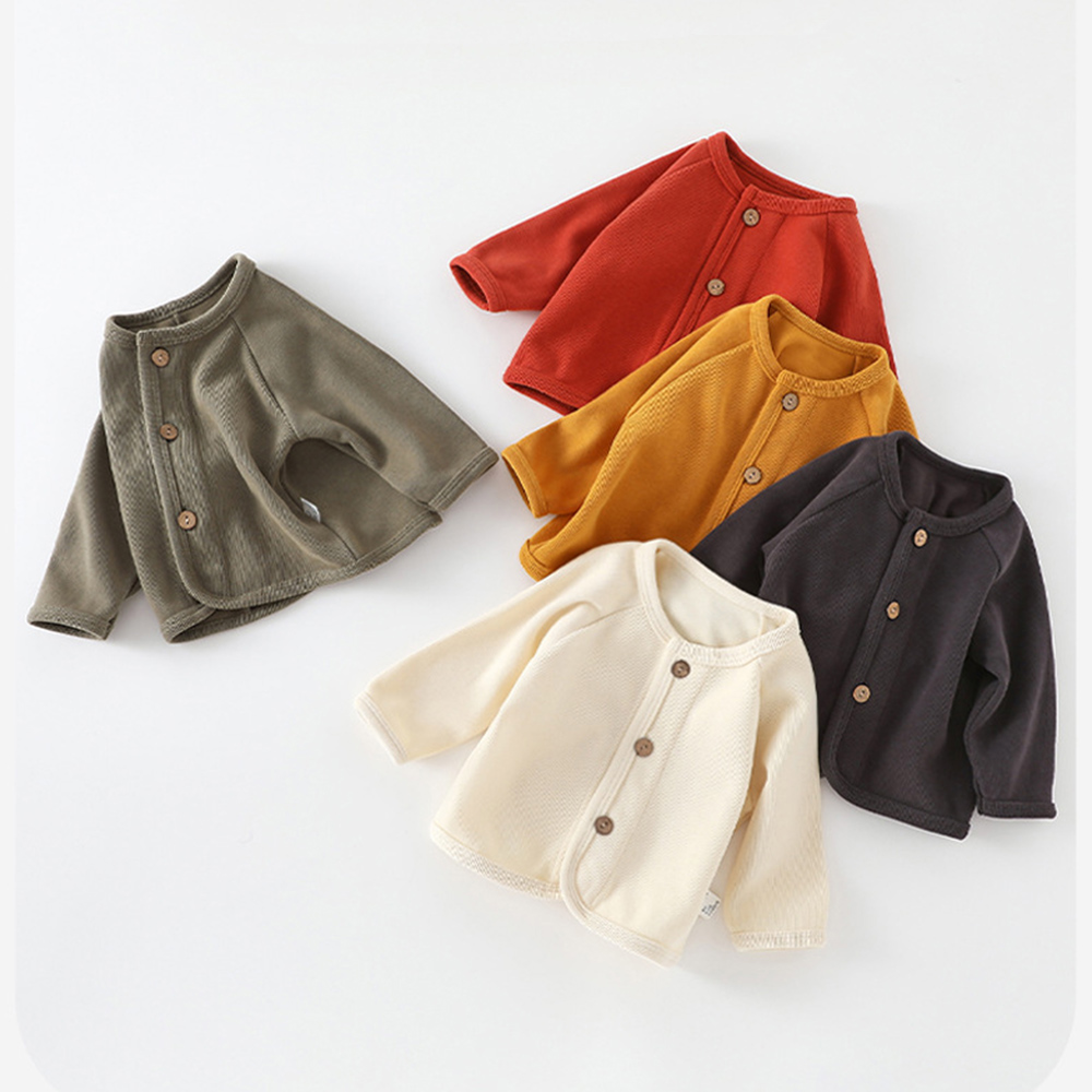 Crianças cardigan cor sólida p - Knit Cardigan Infant avaliação e preço
